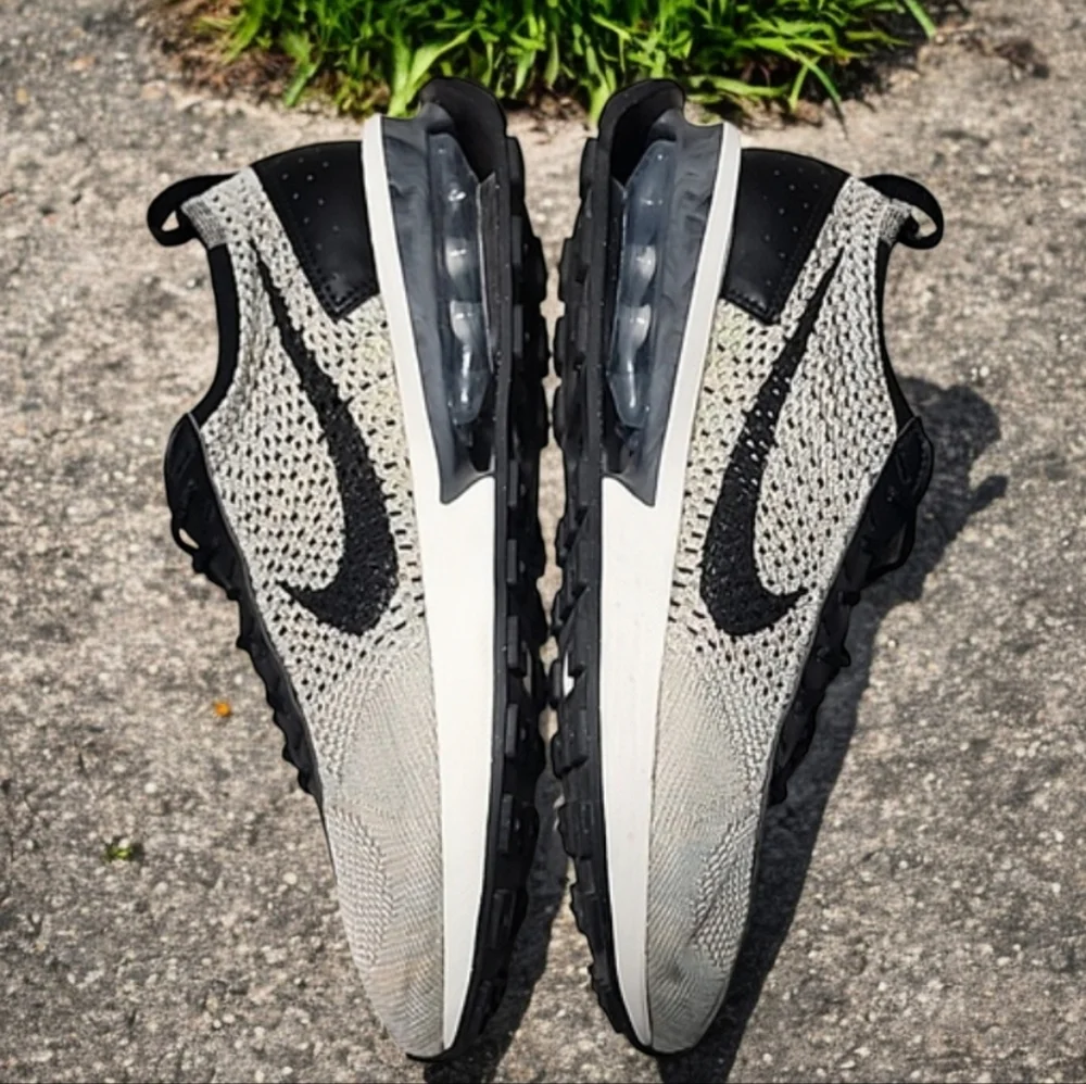 NIKE AIR MAX FLYKNIT Racer W 10 M 8.5 Sesame Black Ocean Cube Pink Oxford - Picture 14 of 17